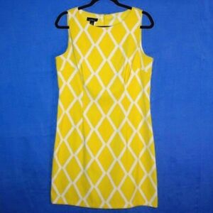 ALYX Petite Geometric Print Dress Yellow 14P